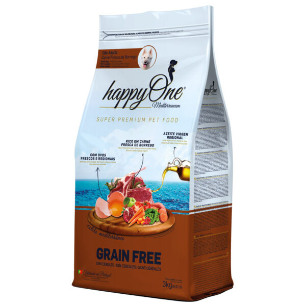 корм для собак с ягненком без зерна happyone