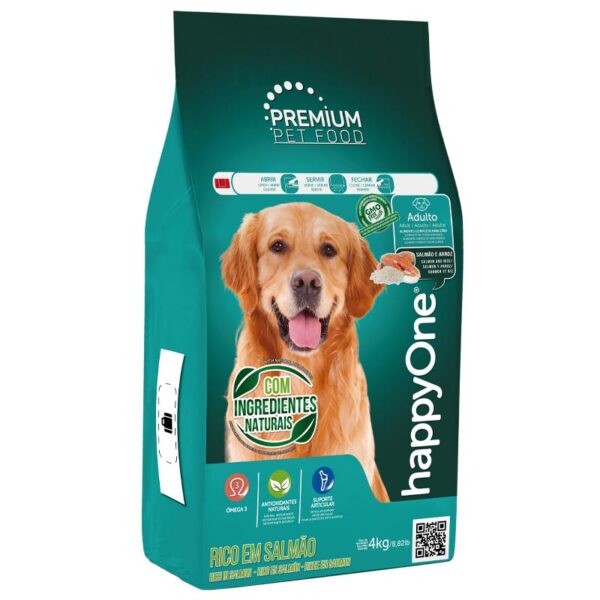 happyOne Premium Adult Dog Salmon and Rice корм з лососем для собак