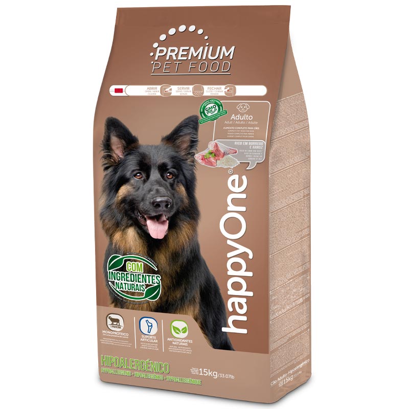 антиаллергенный корм для собак с ягненком happyOne Premium Adult Dog Hypoallergenic