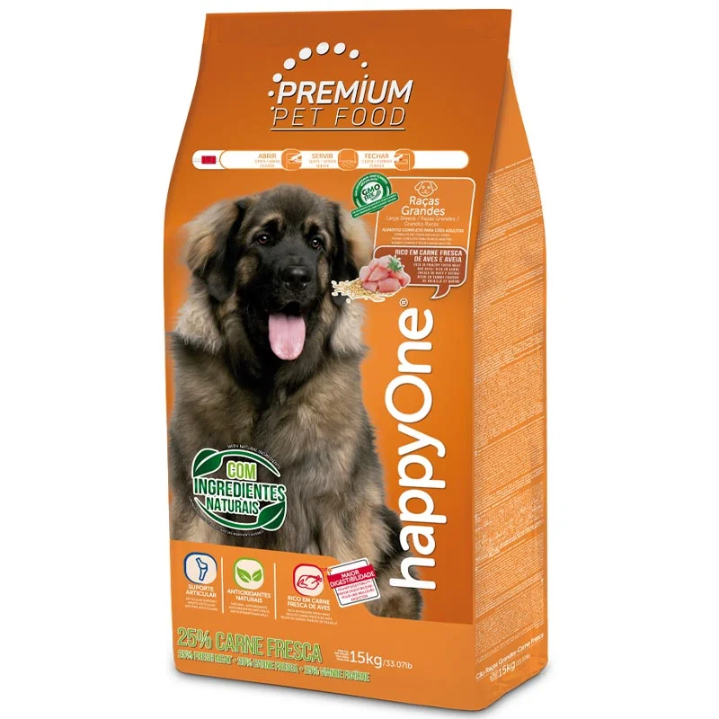 happyOne Premium Dog Large Breeds Fresh Meat корм для крупных собак