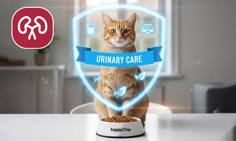 корм happyone підтримує здоров'я сечовивідних шляхів та сприяє оптимальному рівню pH сечі