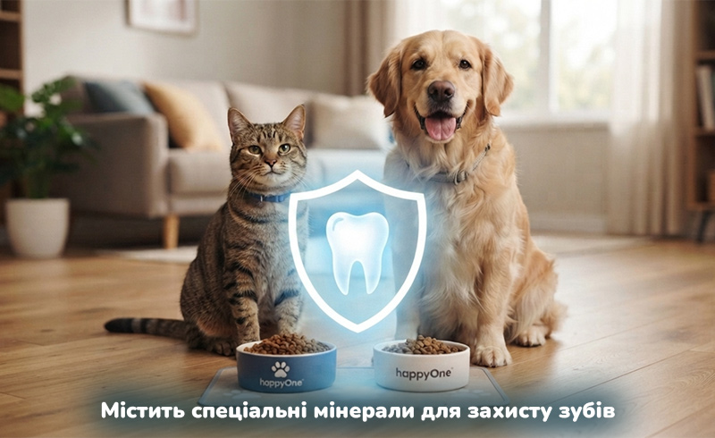безпечний корм для зубів собак та котів