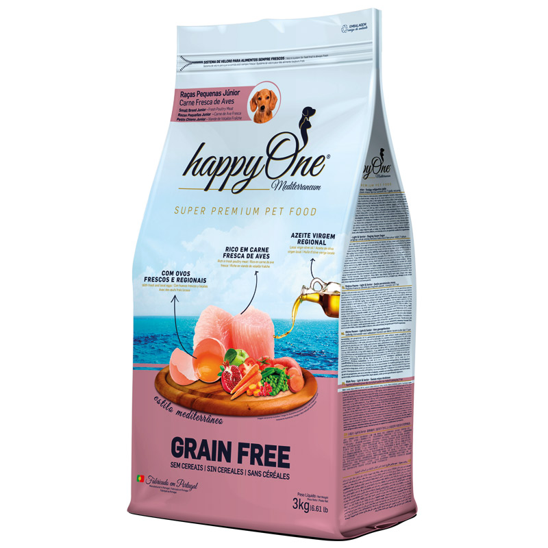 беззерновий корм для цуценят малих порід happyone mediterraneum junior small breeds fresh meat